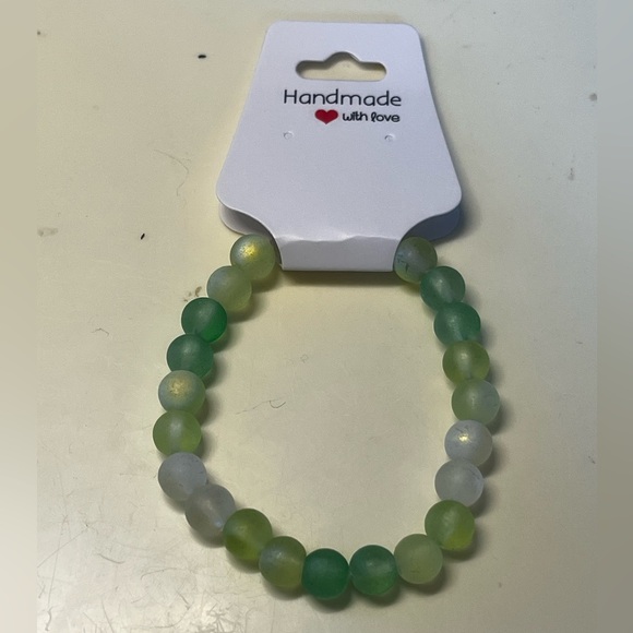 Stone Bead Bracelet Handcrafted - Picture 4 of 13